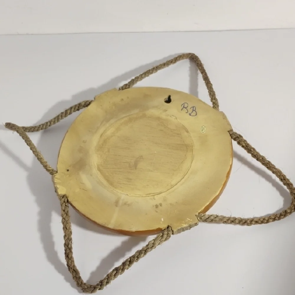 Titanic 1912 Nautical Mirror Cream and Brown Life Ring Wall Decor Vintage